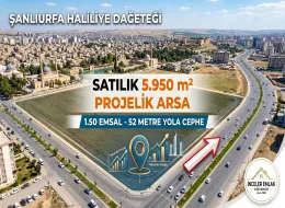 Şanlıurfa Haliliye Dağeteğinde Satılık 5950 m² Projelik Arsa