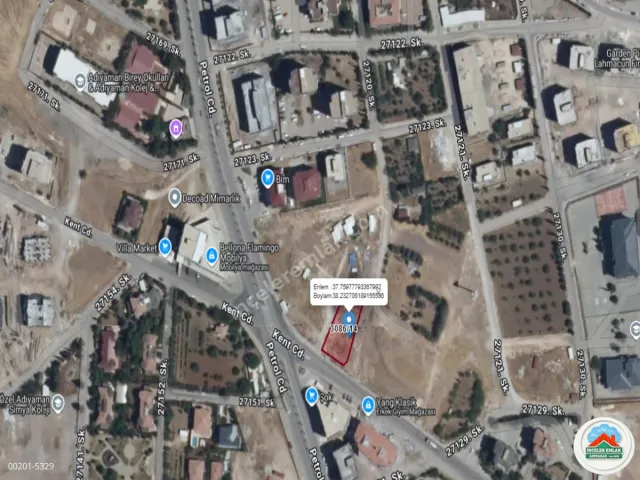 Adıyaman Karapınarda Kiralık 900m2 Mükemmel Konumlu Arsa