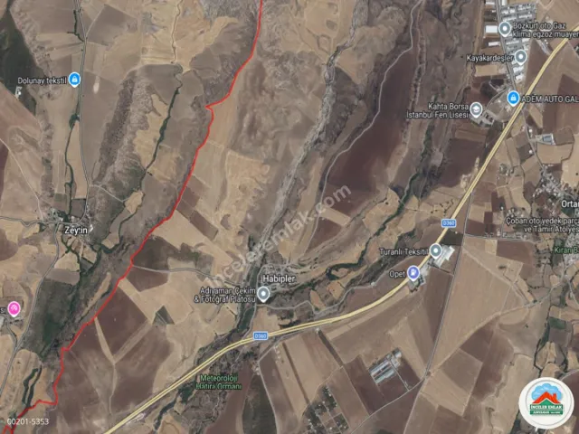 Adıyaman Kahta Ortancada Satılık 56 Dönüm Tarla