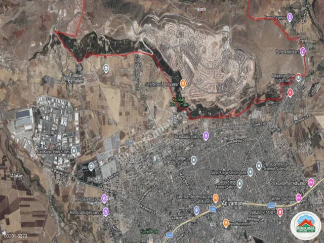 Adıyaman İndere Mevkiinde Yatırımlık Satılık 2372 m2 Arazi