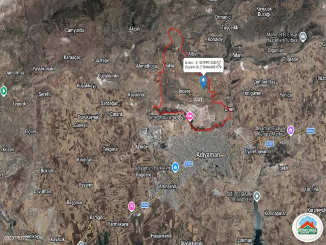 Adıyaman İndere Mevkiinde Yatırımlık Satılık 2372 m2 Arazi
