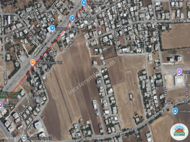 Adıyaman Yeşilyurt Mahallesinde Malatya Cad Güneyinde Tarla
