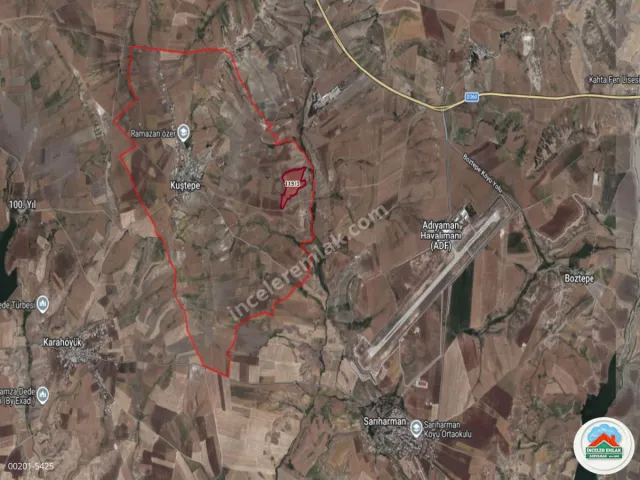 Adıyaman Kuştepe Köyünde Satılık 86 Dönüm Sulu Arazi