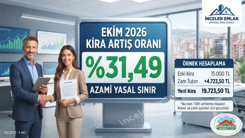Ekim 2026 Kira Artış Oranı %31,49 | Kira Zammı Nasıl Hesaplanır?